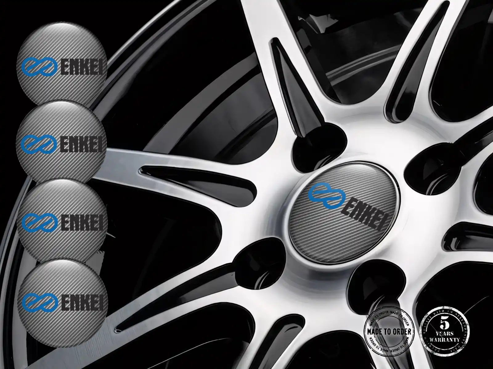 Enkei Wheel Emblem Edition Premium Domed Stickers